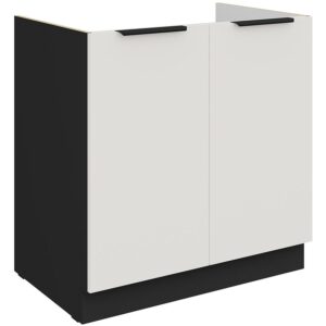 Kuchynská skrinka Aria-Wh/Bl Anti Fingerprint 80zl 2f Bb