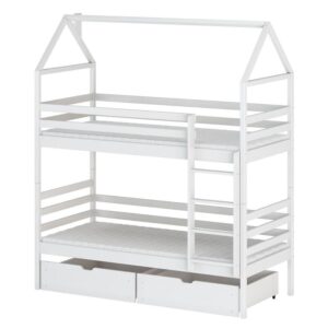 Posteľ Domček Alex 90×200 biela