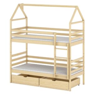 Posteľ Domček Alex 90×200 borovica