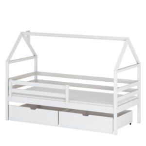 Posteľ Domček Aron 90×200 biela