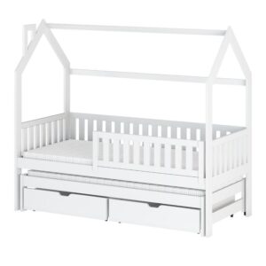 Posteľ Domček Monkey 90×200 biela