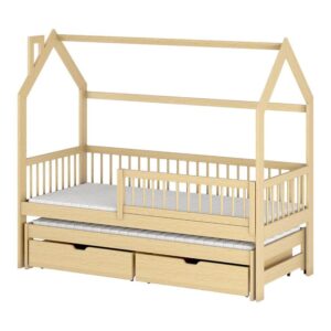 Posteľ Domček Papi 80×160 borovica