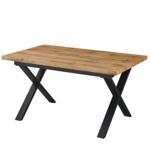 Rozkladací stôl Idaho 12555 140-180×90 prírodná/čierna