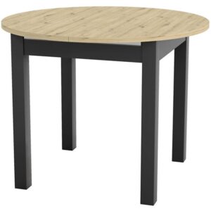 Skladací stôl Aurora 96/126x96cm dub artisan/čierna