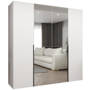 Skriňa Alicante II 200 biela/čierna