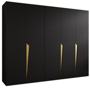 Skriňa Piano 1-250 čierna/zlatá