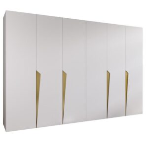 Skriňa Piano 1-300 (2×150) biela/zlatá
