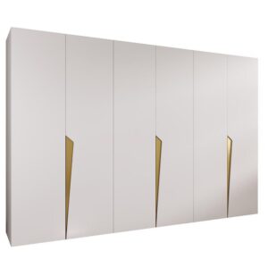 Skriňa Piano 1-300 (3×100) biela/zlatá