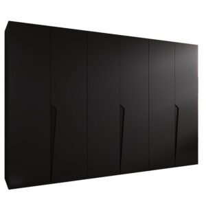 Skriňa Piano 1-300 (3×100) čierna/čierna
