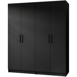 Skriňa X2 Gold 2d Čierna/Čierna