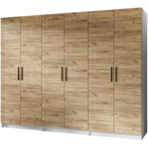Skriňa X3 Gold 2d Biela/Dub Craft Zlatý