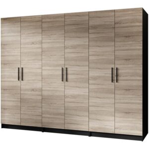Skriňa X3 Gold 2d Čierna/Dub Sonoma