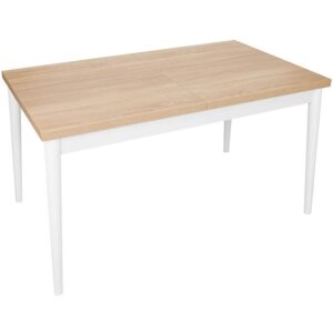 Stôl ST-05 140×80+40 cm sonoma/biela