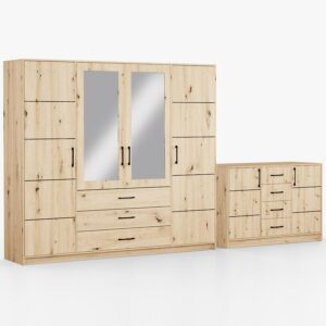 Súprava skriňa Belluno 240 artisan + komoda Belluno 150