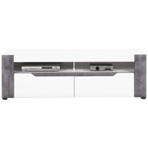 TV stolík Brando B01 Biela/Betón
