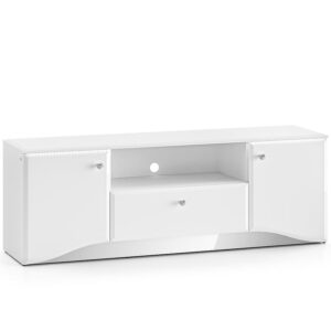 TV stolík Glamour 03 Lesklá biela