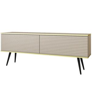 TV stolík Oro Mdf Drážkovanie 135 Bez+ Čierne nohy