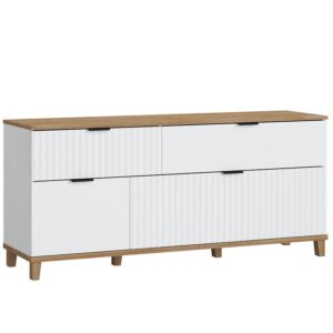 TV stolík Plissee PLIF01 biela alpin