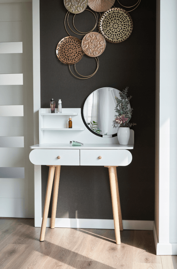 ArtJum Toaletný stolík SCANDI biela | CM-891920 – Obrázok 2