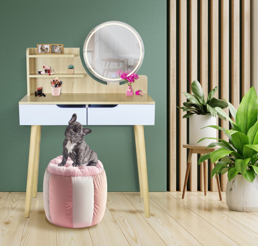 ArtJum Toaletný stolík SCANDI 2 LED | CM-254138 – Obrázok 2