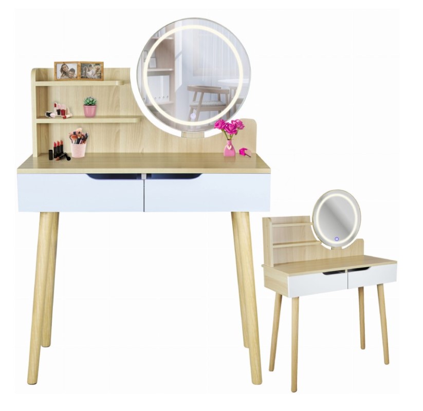 ArtJum Toaletný stolík SCANDI 2 LED | CM-254138 – Obrázok 3