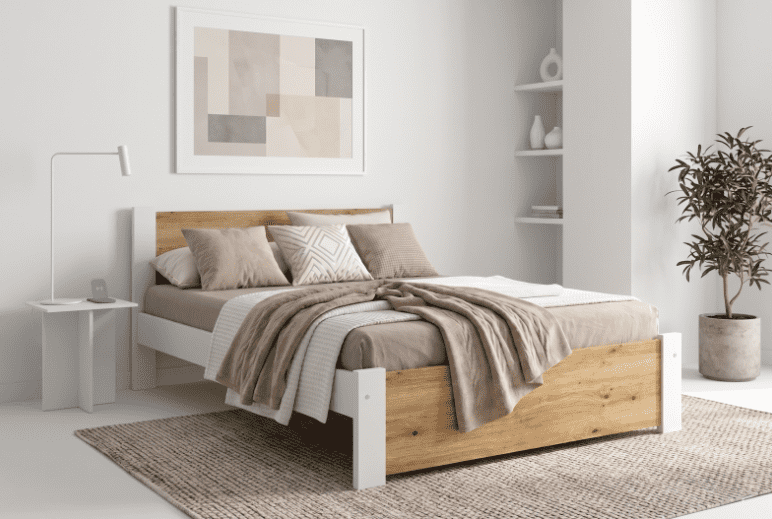 Elvisia Posteľ DEA s roštom | 90 x 200 cm Farba: Biela / dub artisan – Obrázok 9