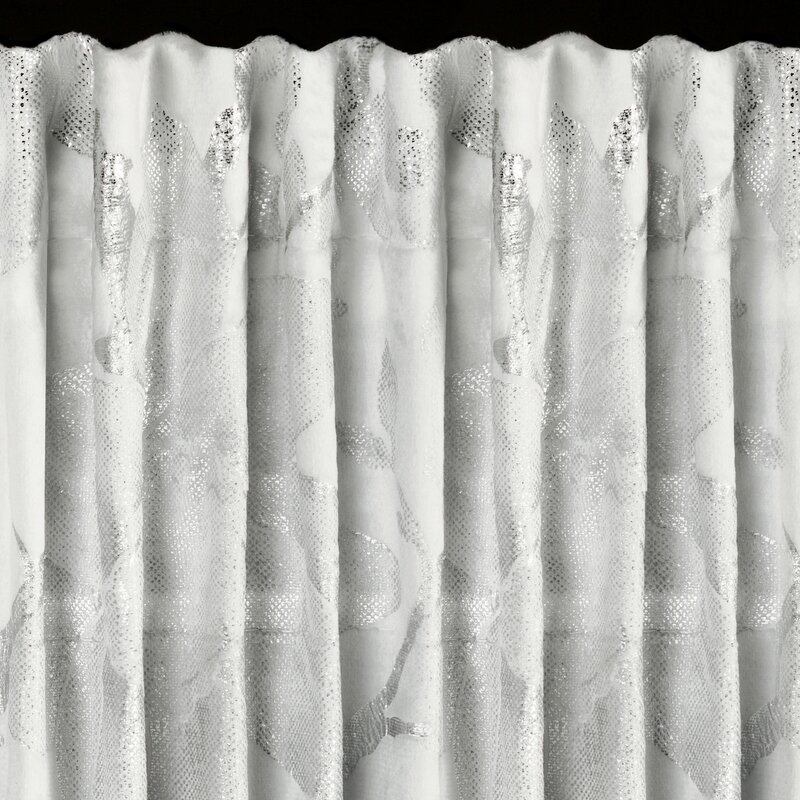 ArtFir Záves CELIA P | biela/strieborná 140 x 270 cm – Obrázok 3