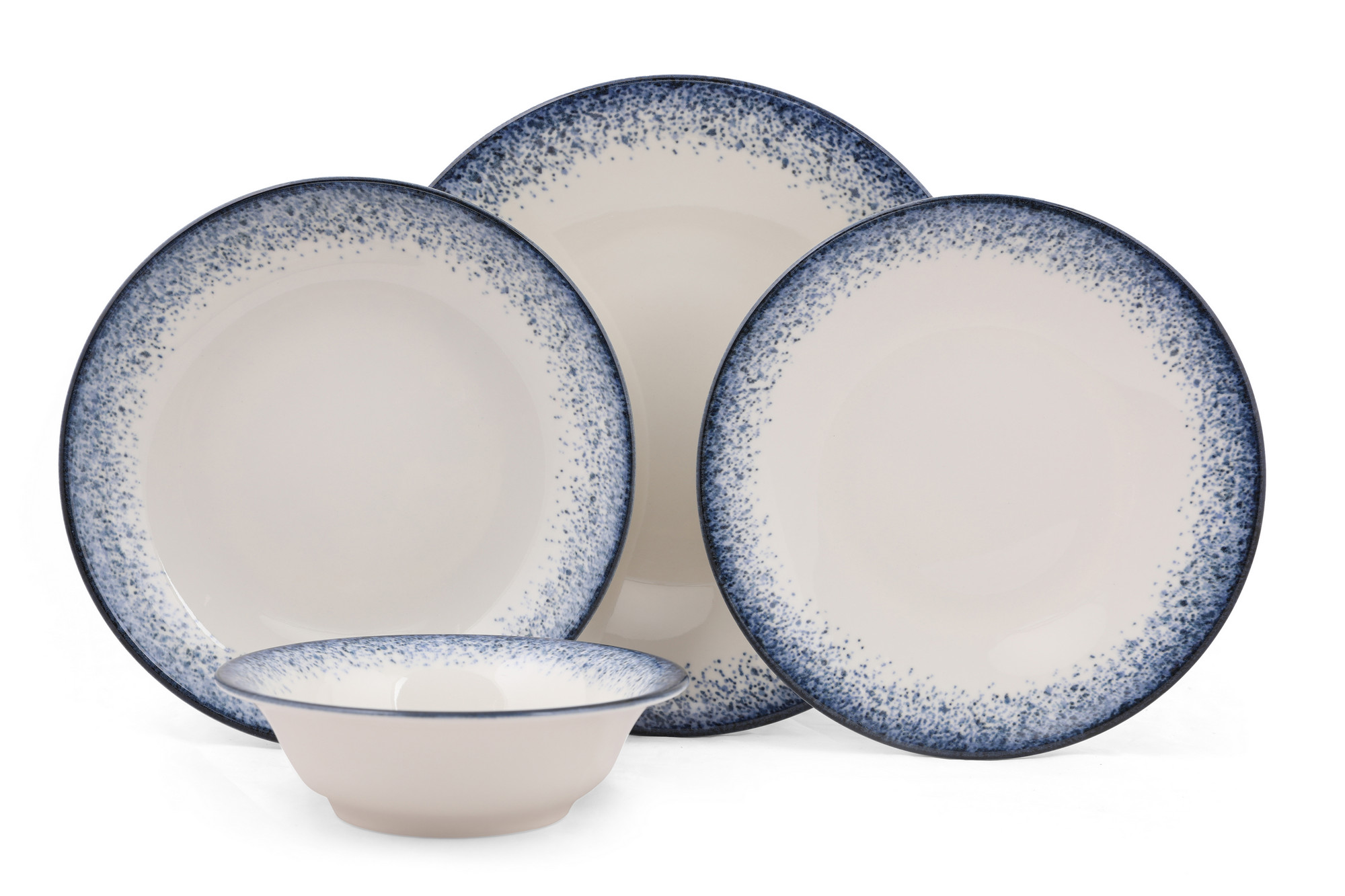 ASIR Porcelánová jedálenská súprava (24 ks) biela a modrá – Obrázok 6