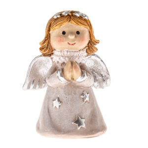 Anjelik modliaci sa, 5 cm, polyresin