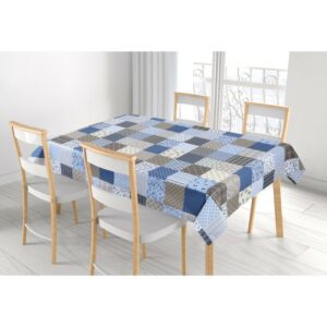 Bellatex Obrus Adéla Patchwork modrá, 100 x 100 cm, 100 x 100 cm