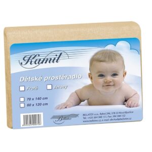 Bellatex Detské froté prestieradlo, béžová, 70 x 140 cm