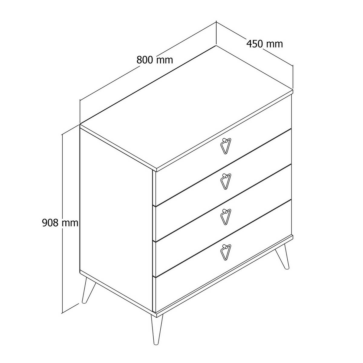 Komoda Versa Oak – Obrázok 4