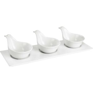 Lamart LT9218 4 dielna servírovacia sada misiek Dine, 34 x 12 cm