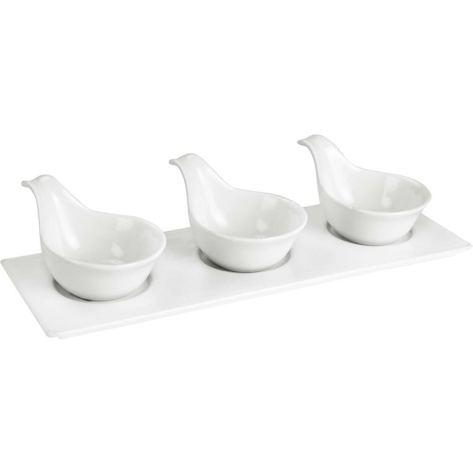 Lamart LT9218 4 dielna servírovacia sada misiek Dine, 34 x 12 cm