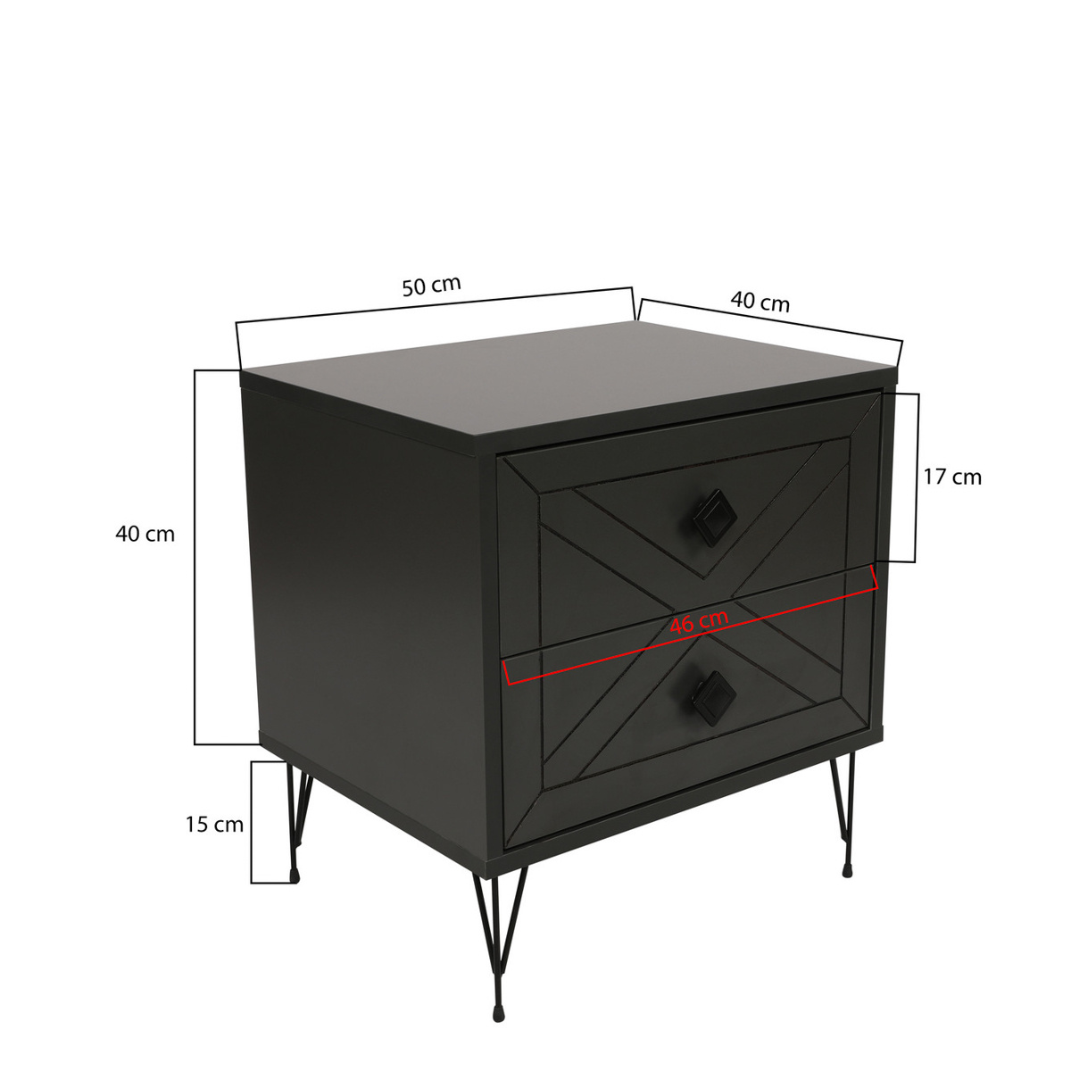 Nočný stolík Luna Anthracite – Obrázok 11