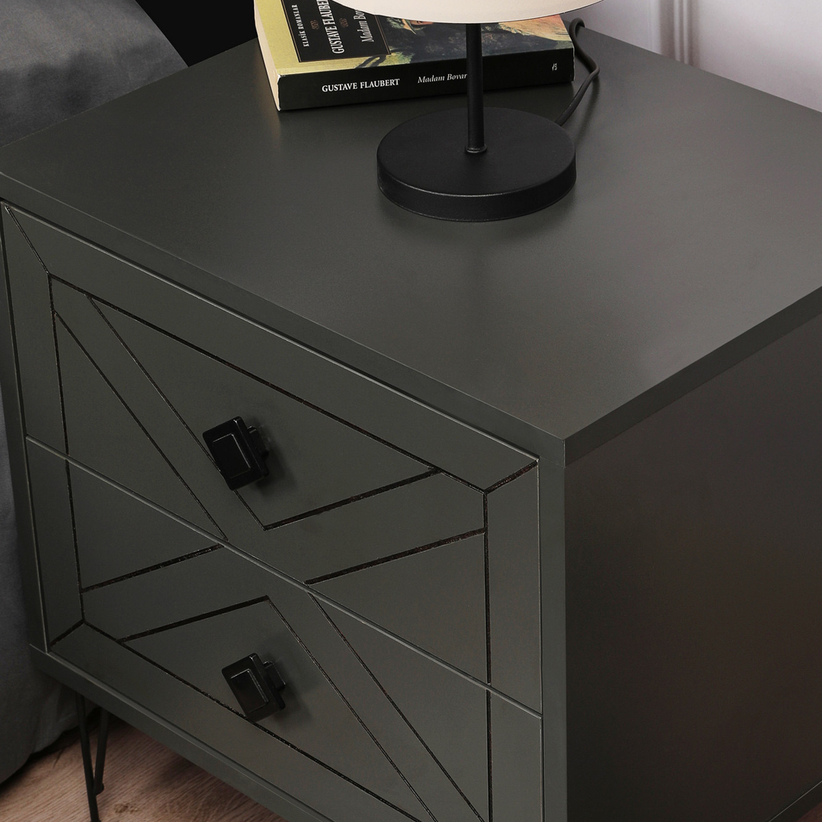 Nočný stolík Luna Anthracite – Obrázok 7