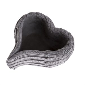 Pietna dekorácia Betónový kvetináč Srdce, 20 x 8,5 x 18,5 cm