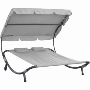 Relaxačné lehátko pre 2 osoby Craftfield Bahama,sivé