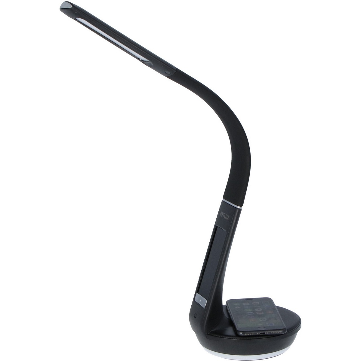 Retlux RTL 204 Stolová LED lampa s displejom a Qi dobíjaním čierna, 6 W – Obrázok 9