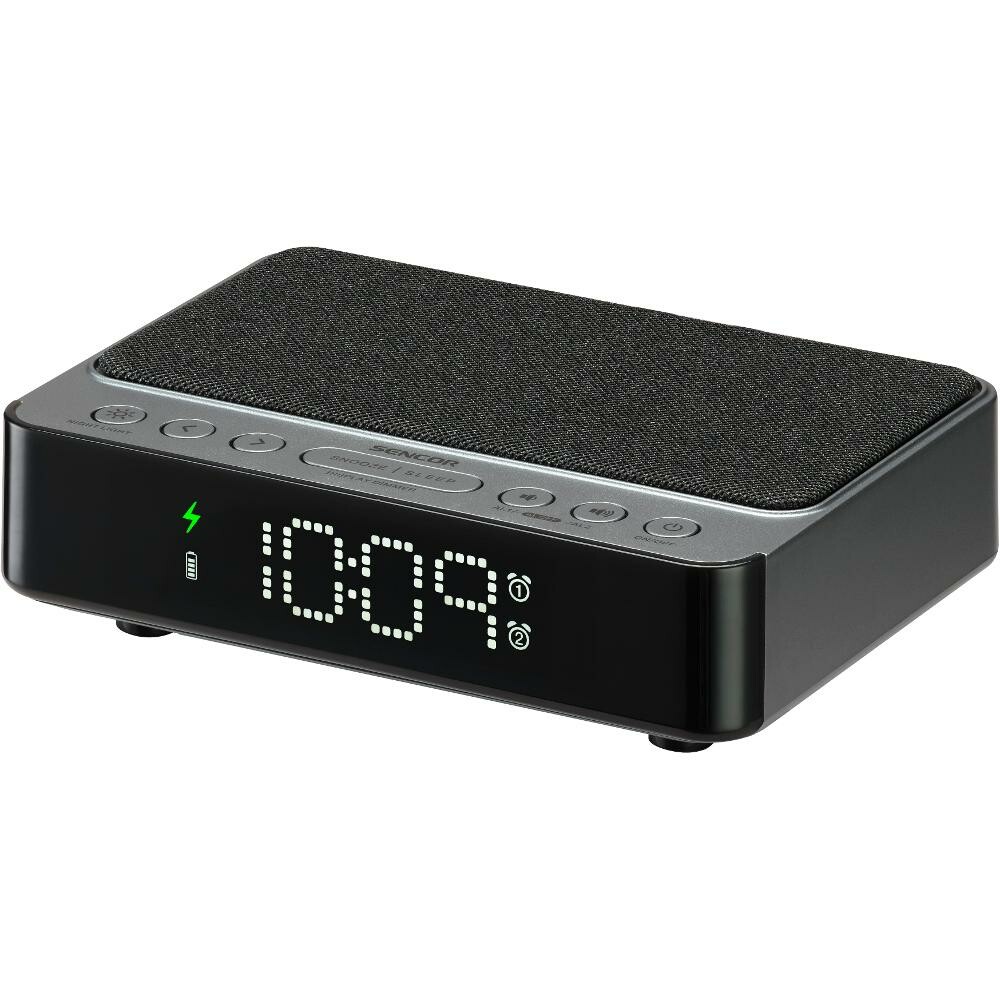 Sencor Digitálny rádiobudík s bezdrôtovou nabíjačkou