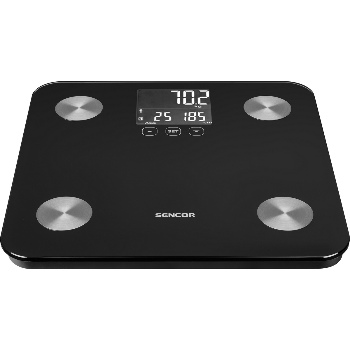 Sencor SBS 6026BK osobná fitness váha, čierna – Obrázok 2