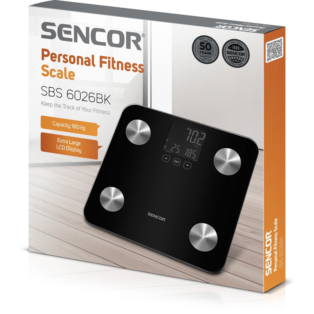 Sencor SBS 6026BK osobná fitness váha, čierna – Obrázok 8