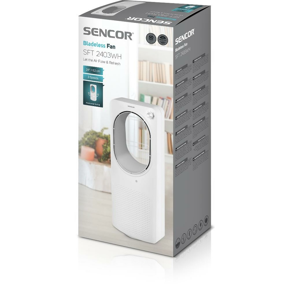 Sencor SFT 2403WH bezvrtuľový ventilátor – Obrázok 2