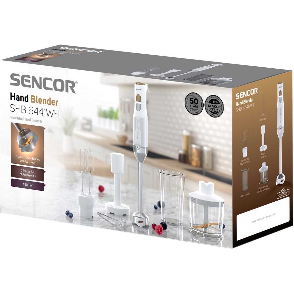 Sencor SHB 6441WH tyčový mixér, biela – Obrázok 16