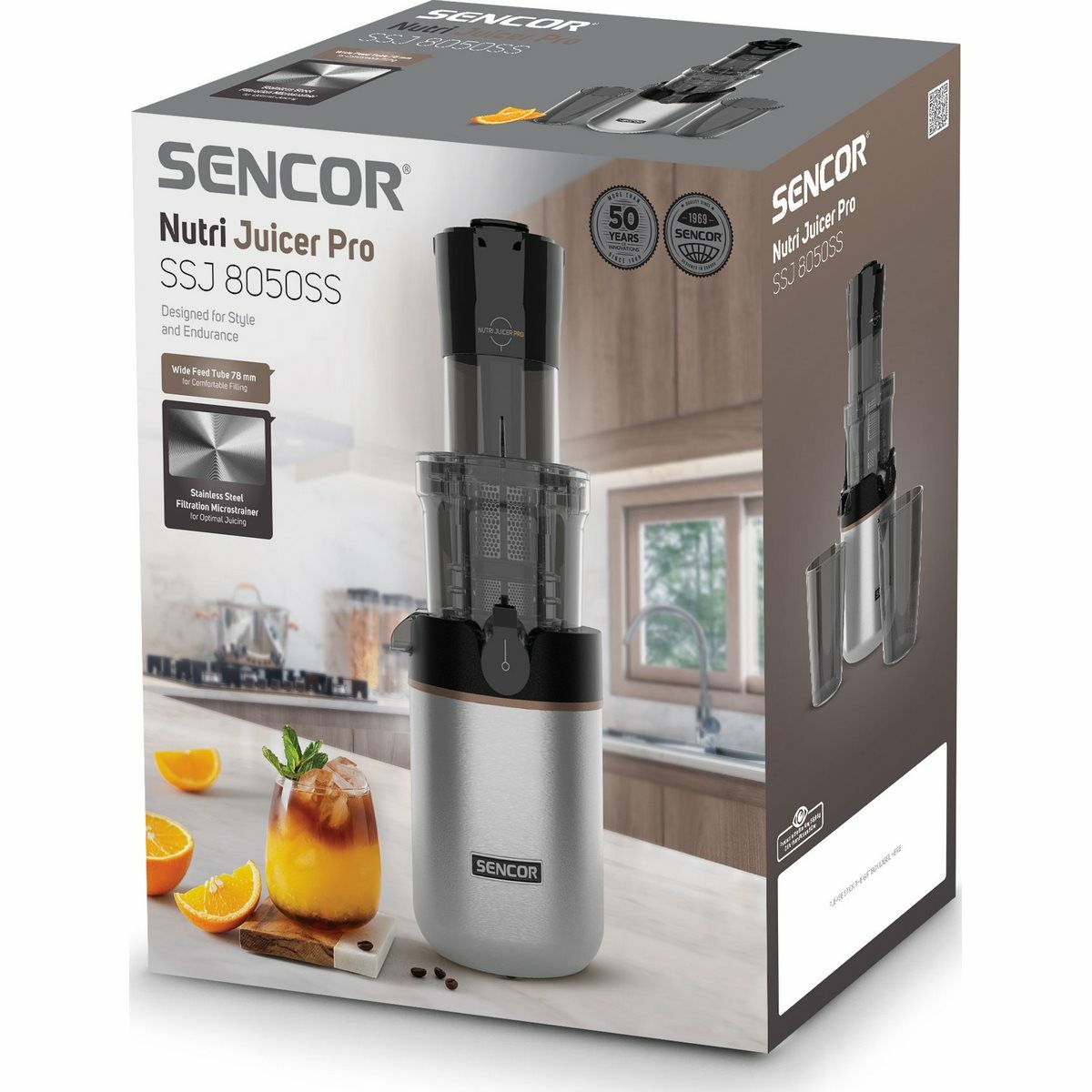 Sencor SSJ 8050SS šnekový odšťavovač – Obrázok 4