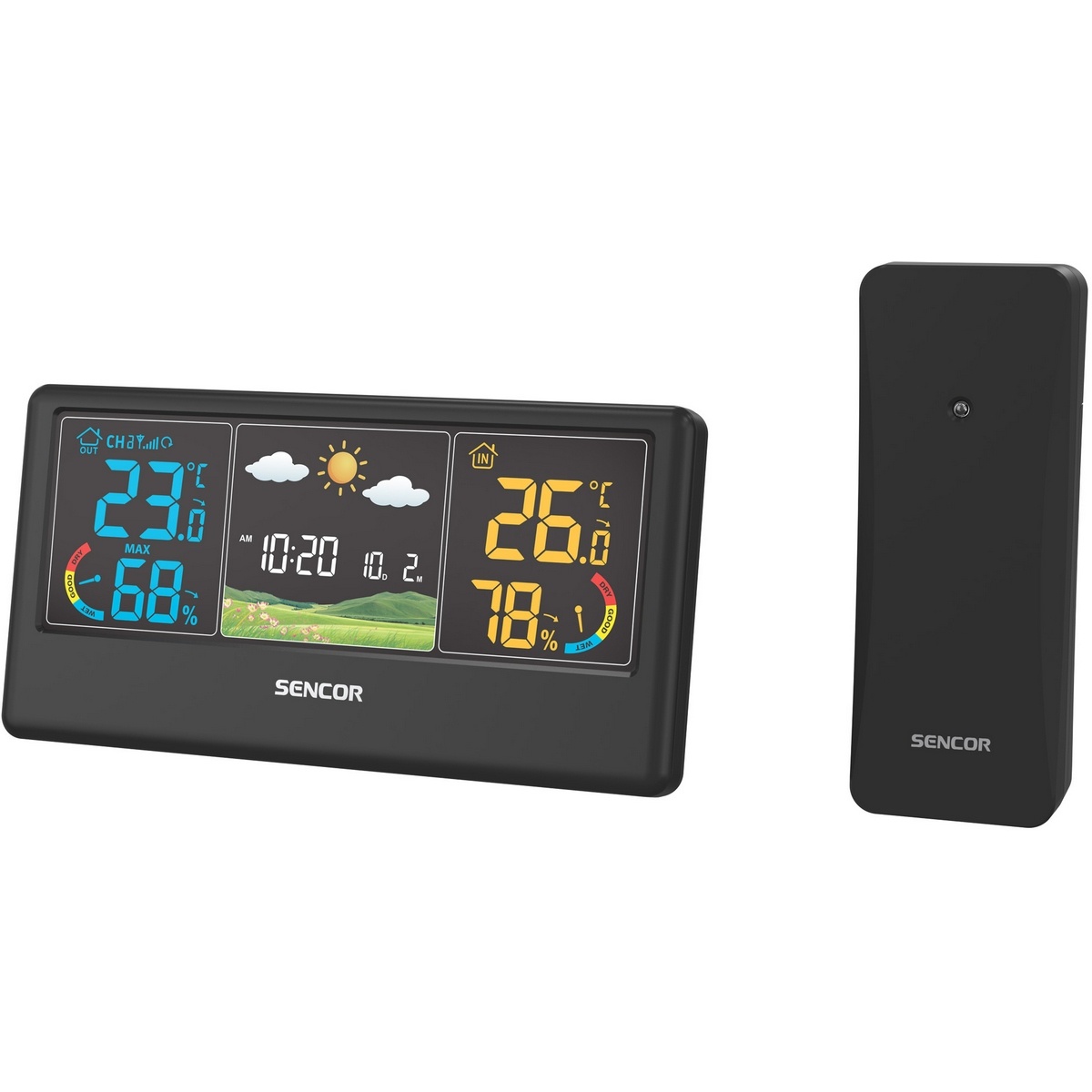 Sencor SWS 4100 B meteostanica, čierna – Obrázok 2