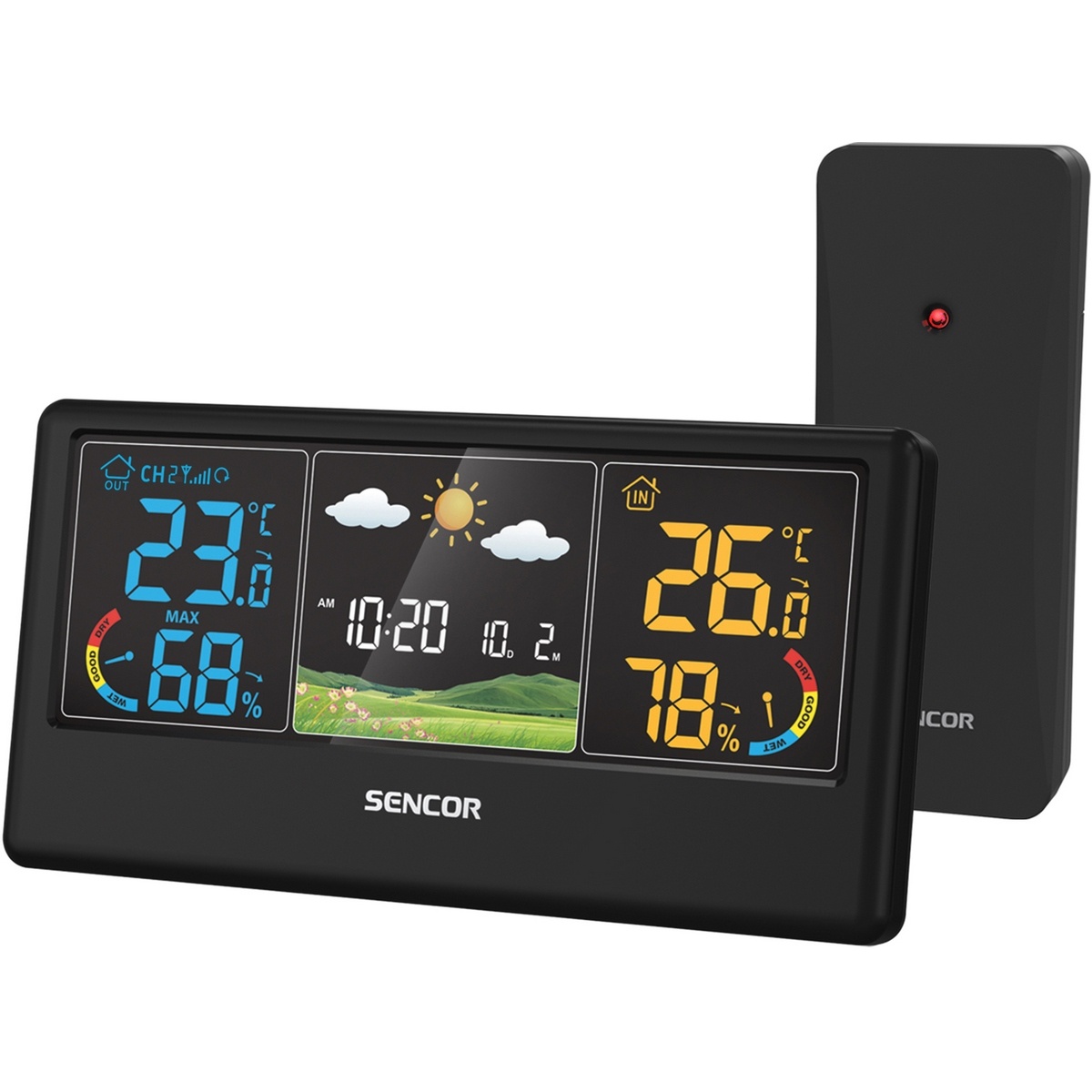 Sencor SWS 4100 B meteostanica, čierna – Obrázok 3