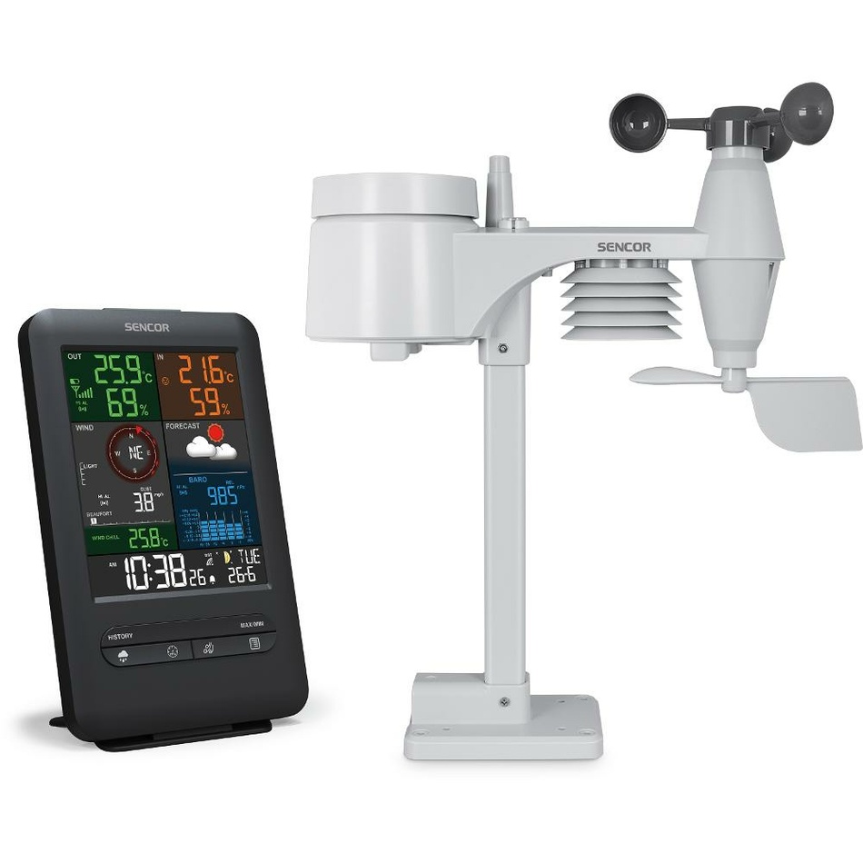 SENCOR SWS 9300 profesionálna meteostanica s bezdrôtovým snímačom 5v1 – Obrázok 2