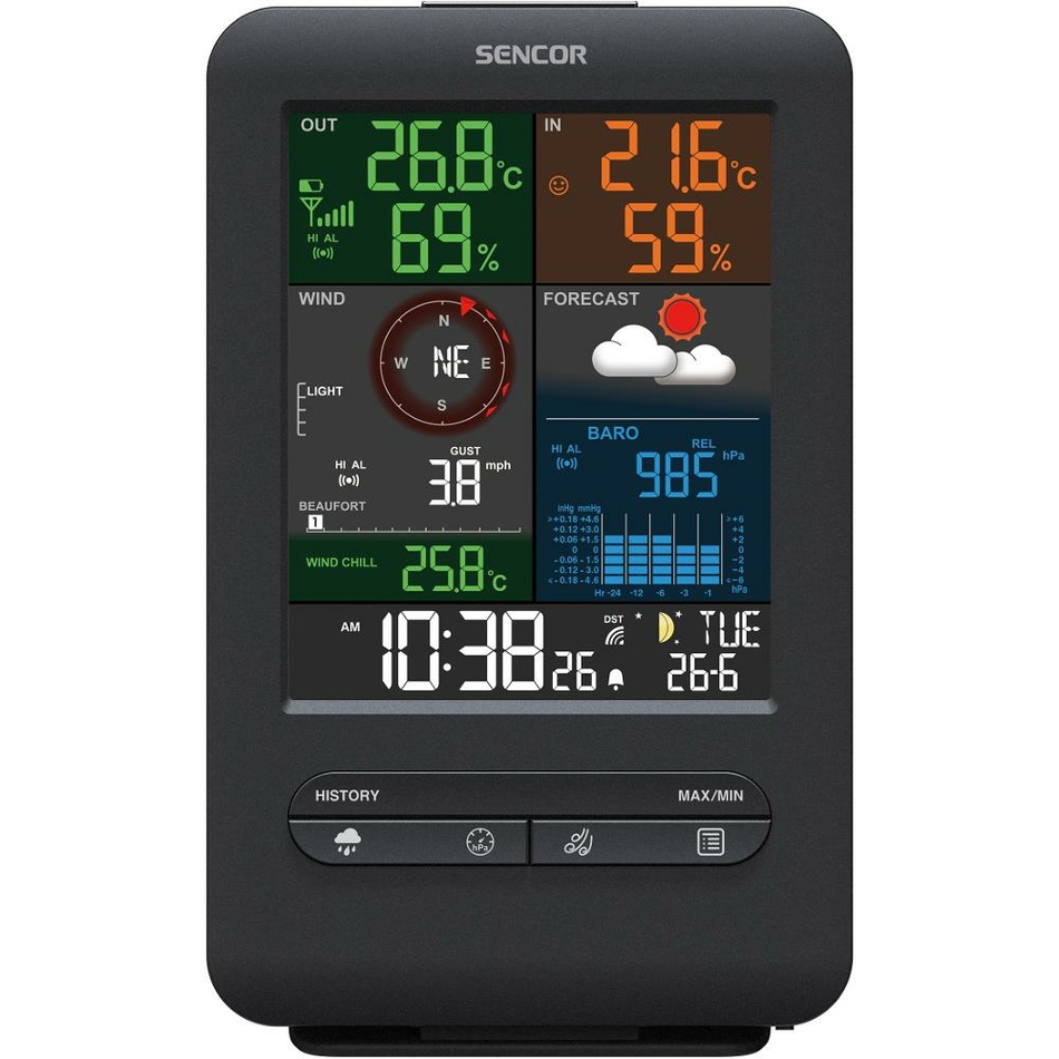 SENCOR SWS 9300 profesionálna meteostanica s bezdrôtovým snímačom 5v1 – Obrázok 4