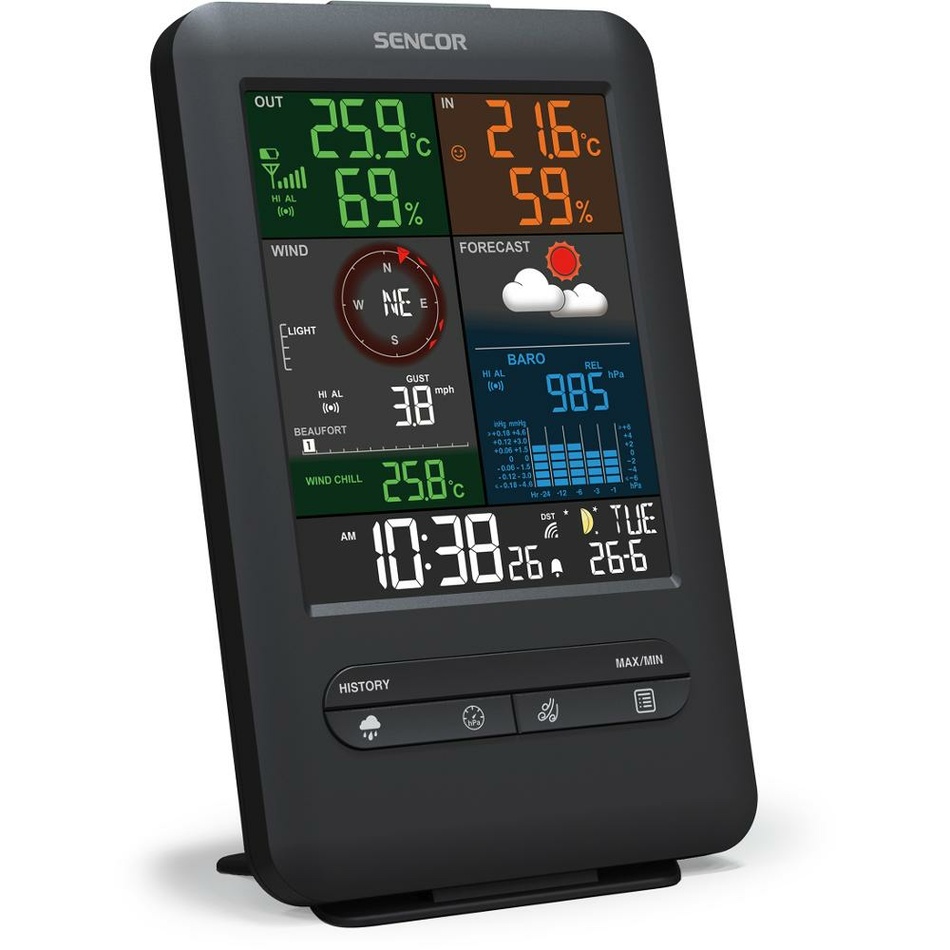 SENCOR SWS 9300 profesionálna meteostanica s bezdrôtovým snímačom 5v1 – Obrázok 5
